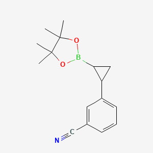 3-[2-(4,4,5,5-tetramethyl-1,3,2-dioxaborolan-2-yl)cyclopropyl]benzonitrile