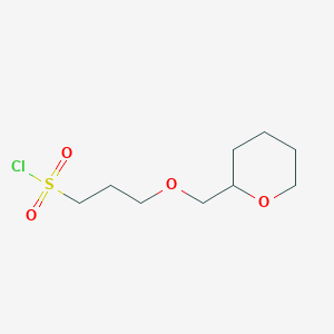 molecular formula C9H17ClO4S B13523044 3-((Tetrahydro-2h-pyran-2-yl)methoxy)propane-1-sulfonyl chloride 