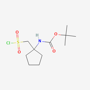 tert-butyl N-{1-[(chlorosulfonyl)methyl]cyclopentyl}carbamate