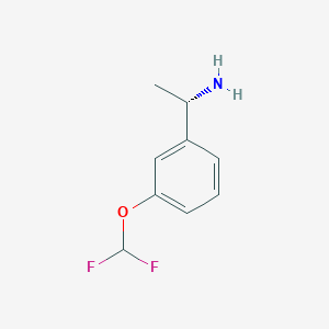 molecular formula C9H11F2NO B13523077 (S)-1-(3-(Difluoromethoxy)phenyl)ethanamine 