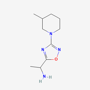 1-[3-(3-Methylpiperidin-1-yl)-1,2,4-oxadiazol-5-yl]ethan-1-amine