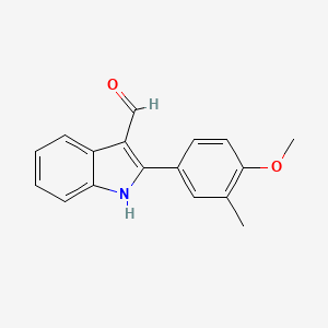 molecular formula C17H15NO2 B1352312 2-(4-methoxy-3-methylphenyl)-1H-indole-3-carbaldehyde CAS No. 590391-06-3