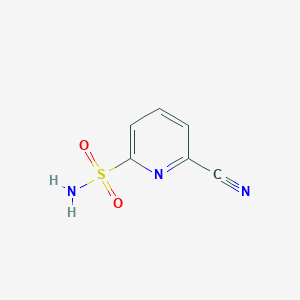 molecular formula C6H5N3O2S B13523148 6-Cyanopyridine-2-sulfonamide 