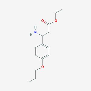 molecular formula C14H21NO3 B13523164 Ethyl 3-amino-3-(4-propoxyphenyl)propanoate 