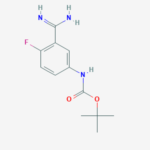 Tert-butyl (3-carbamimidoyl-4-fluorophenyl)carbamate