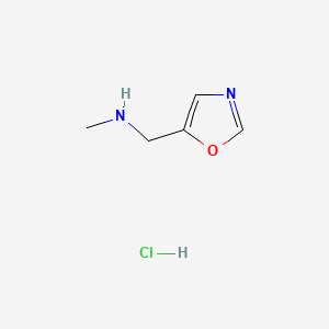 molecular formula C5H9ClN2O B13523180 Methyl[(1,3-oxazol-5-yl)methyl]aminehydrochloride 