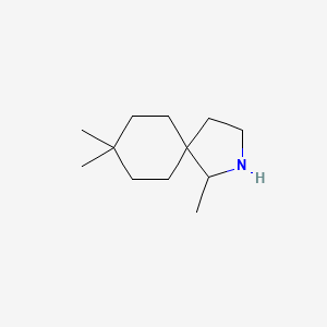 molecular formula C12H23N B13523187 1,8,8-Trimethyl-2-azaspiro[4.5]decane 