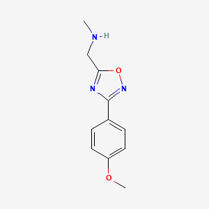 molecular formula C11H13N3O2 B1352319 1-[3-(4-甲氧基苯基)-1,2,4-恶二唑-5-基]-N-甲基甲胺 CAS No. 890325-34-5