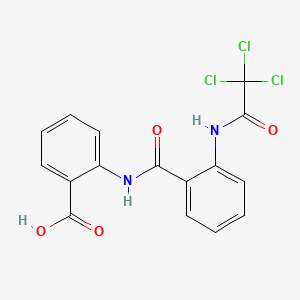 molecular formula C16H11Cl3N2O4 B13523195 2-[2-(2,2,2-Trichloroacetamido)benzamido]benzoic acid 