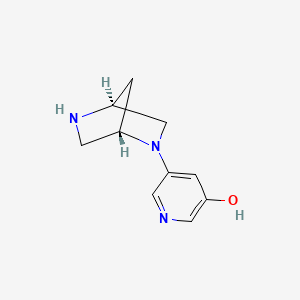 molecular formula C10H13N3O B13523241 5-[(1S,4S)-2,5-Diazabicyclo[2.2.1]heptan-2-yl]pyridin-3-ol CAS No. 286943-84-8