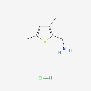 molecular formula C7H12ClNS B13523265 1-(3,5-Dimethylthiophen-2-yl)methanaminehydrochloride 