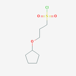 molecular formula C8H15ClO3S B13523302 3-(Cyclopentyloxy)propane-1-sulfonyl chloride 