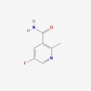 molecular formula C7H7FN2O B13523318 5-Fluoro-2-methylpyridine-3-carboxamide 