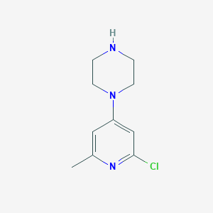 molecular formula C10H14ClN3 B13523341 1-(2-Chloro-6-methyl-4-pyridinyl)piperazine CAS No. 179334-19-1