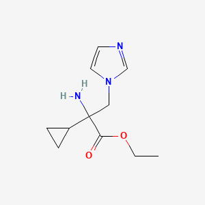 Ethyl 2-amino-2-cyclopropyl-3-(1h-imidazol-1-yl)propanoate