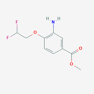 molecular formula C10H11F2NO3 B13523353 Methyl 3-amino-4-(2,2-difluoroethoxy)benzoate 