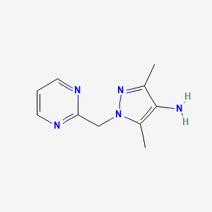 molecular formula C10H13N5 B13523366 3,5-Dimethyl-1-(pyrimidin-2-ylmethyl)-1h-pyrazol-4-amine 