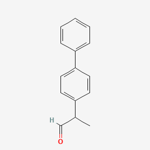 molecular formula C15H14O B13523379 2-(4-Phenylphenyl)propanal CAS No. 59908-88-2