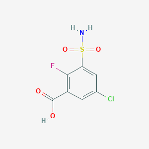 molecular formula C7H5ClFNO4S B13523395 3-(Aminosulfonyl)-5-chloro-2-fluorobenzoic acid CAS No. 926269-35-4