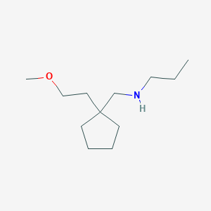 molecular formula C12H25NO B13523407 n-((1-(2-Methoxyethyl)cyclopentyl)methyl)propan-1-amine 