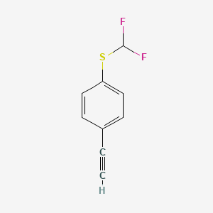 molecular formula C9H6F2S B13523450 (Difluoromethyl)(4-ethynylphenyl)sulfane 