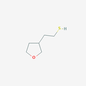 molecular formula C6H12OS B13523453 2-(Oxolan-3-yl)ethane-1-thiol 