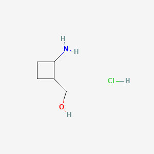 molecular formula C5H12ClNO B13523471 (2-Aminocyclobutyl)methanol hydrochloride 