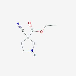 Ethyl 3-cyanopyrrolidine-3-carboxylate