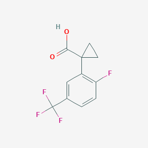 1-[2-Fluoro-5-(trifluoromethyl)phenyl]cyclopropane-1-carboxylic acid