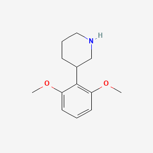 molecular formula C13H19NO2 B13523504 3-(2,6-Dimethoxyphenyl)piperidine 