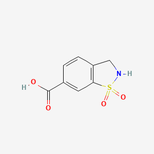 molecular formula C8H7NO4S B13523549 1,1-Dioxo-2,3-dihydro-1lambda6,2-benzothiazole-6-carboxylicacid 