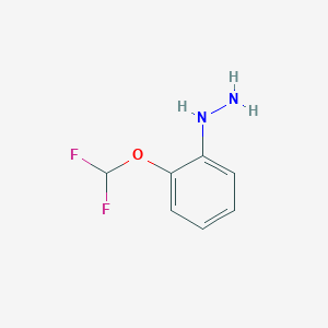 molecular formula C7H8F2N2O B13523554 [2-(Difluoromethoxy)phenyl]hydrazine CAS No. 1094442-52-0