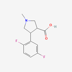 molecular formula C12H13F2NO2 B13523570 4-(2,5-Difluorophenyl)-1-methylpyrrolidine-3-carboxylic acid 