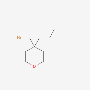 molecular formula C10H19BrO B13523578 4-(Bromomethyl)-4-butyltetrahydro-2h-pyran 