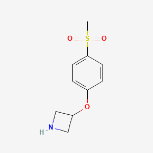 molecular formula C10H13NO3S B13523587 3-(4-(Methylsulfonyl)phenoxy)azetidine 