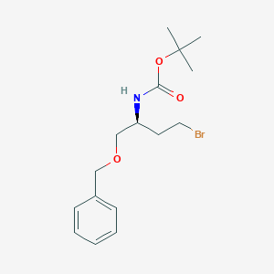 molecular formula C16H24BrNO3 B13523591 tert-butyl N-[(2S)-1-(benzyloxy)-4-bromobutan-2-yl]carbamate 