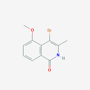 molecular formula C11H10BrNO2 B13523594 4-Bromo-5-methoxy-3-methylisoquinolin-1(2H)-one 