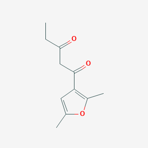 1-(2,5-Dimethylfuran-3-yl)pentane-1,3-dione