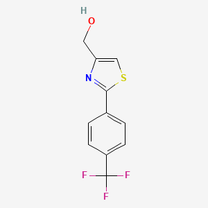 molecular formula C11H8F3NOS B1352362 [2-[4-(三氟甲基)苯基]-1,3-噻唑-4-基]甲醇 CAS No. 857284-25-4