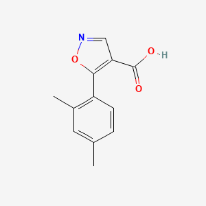 molecular formula C12H11NO3 B13523627 5-(2,4-Dimethylphenyl)isoxazole-4-carboxylic acid 