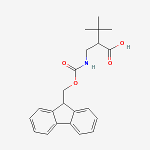 2-(((((9H-Fluoren-9-yl)methoxy)carbonyl)amino)methyl)-3,3-dimethylbutanoic acid