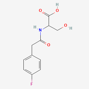 molecular formula C11H12FNO4 B13523655 (2-(4-Fluorophenyl)acetyl)serine 