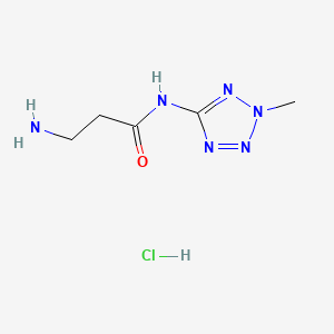 molecular formula C5H11ClN6O B13523661 3-amino-N-(2-methyl-2H-1,2,3,4-tetrazol-5-yl)propanamidehydrochloride 