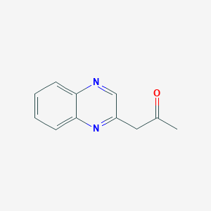 molecular formula C11H10N2O B13523685 1-(Quinoxalin-2-yl)propan-2-one CAS No. 16310-39-7