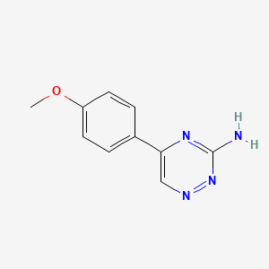 molecular formula C10H10N4O B1352371 5-(4-甲氧基苯基)-1,2,4-三嗪-3-胺 CAS No. 65943-31-9