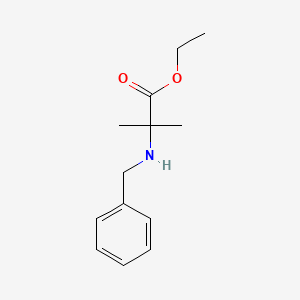 molecular formula C13H19NO2 B13523730 Ethyl 2-(benzylamino)-2-methylpropanoate 