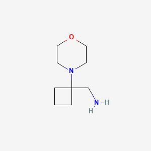 molecular formula C9H18N2O B13523737 1-(4-Morpholinyl)cyclobutanemethanamine 