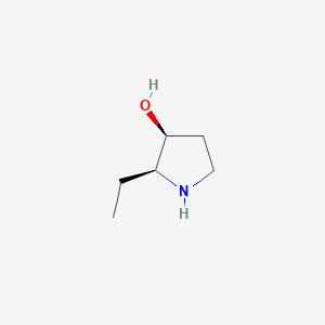 molecular formula C6H13NO B13523747 (2S,3S)-2-ethylpyrrolidin-3-ol 