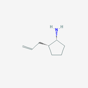 molecular formula C8H15N B13523793 rac-(1R,2R)-2-(prop-2-en-1-yl)cyclopentan-1-amine,cis 