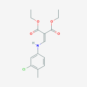 molecular formula C15H18ClNO4 B1352380 2-((3-氯-4-甲基苯基氨基)亚甲基)丙二酸二乙酯 CAS No. 103976-11-0